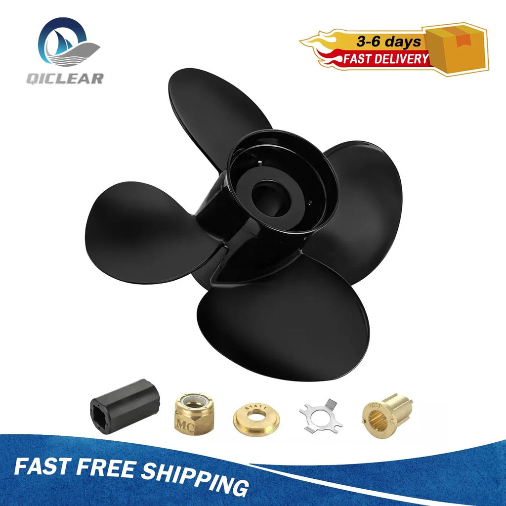 13.5 x 15 Aluminum Boat Propeller for Mercury Engines (40-140HP) 4-Blade 15-Tooth