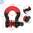 Recovery Tow Strap Kit with 2 Anti-Theft D-Ring Shackles (20')