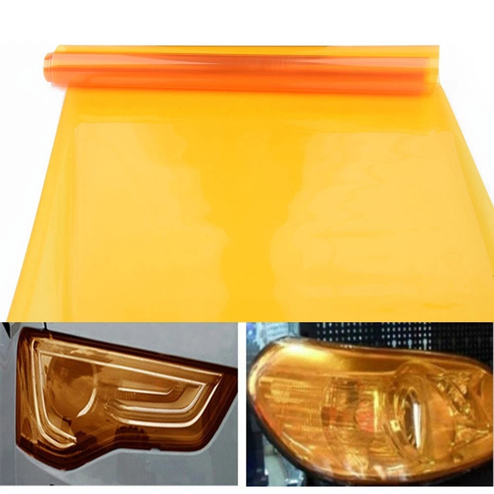 Orange Tint Vinyl Smoke Film Sheet for Universal Headlights/Taillights (12"x48")