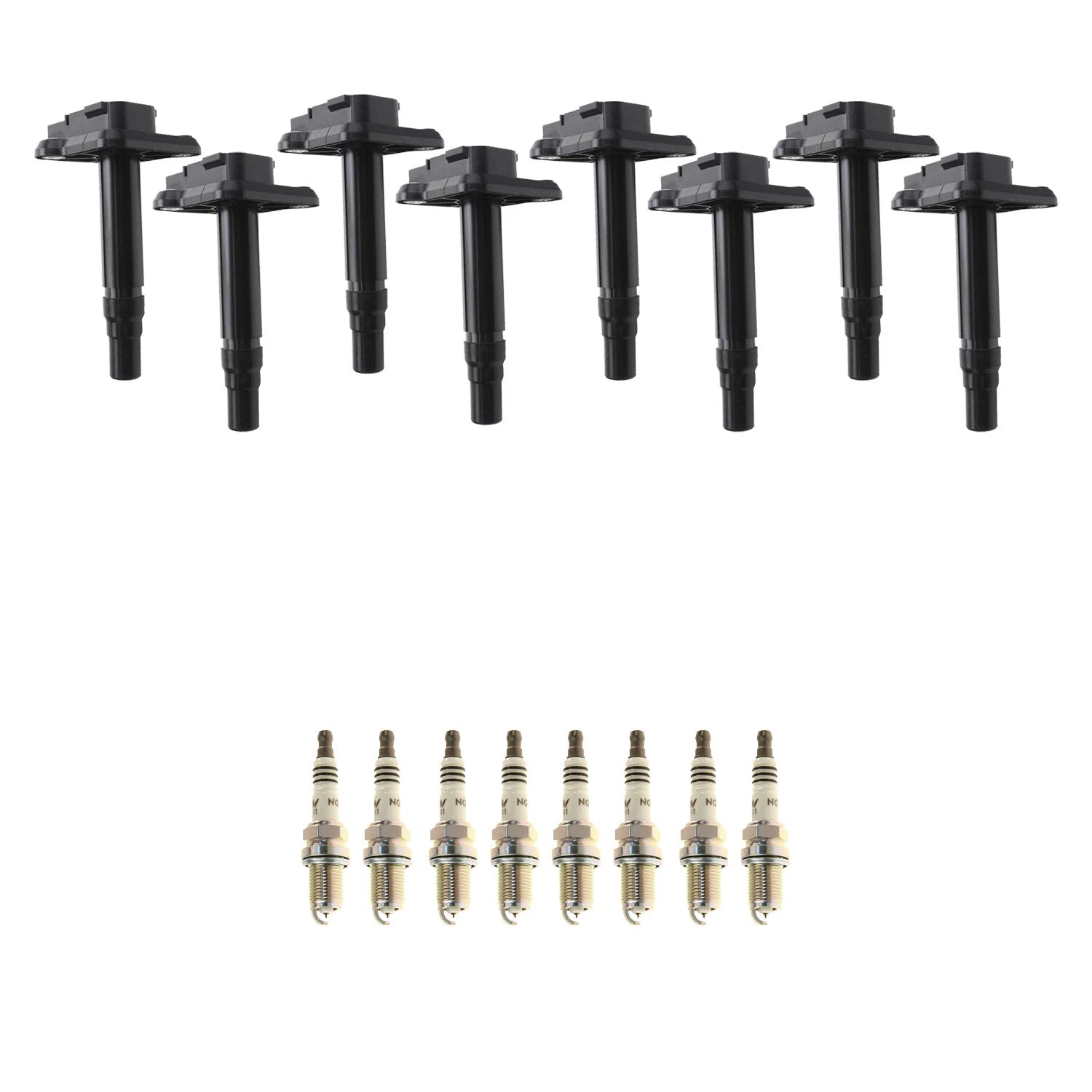 Set of 8 Ignition Coils & NGK Iridium Spark Plugs for Audi A6 Quattro (2005–2011)