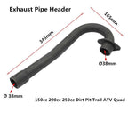Exhaust Head Pipe Header with Gasket for Lifan Zongshen Loncin 150-250cc