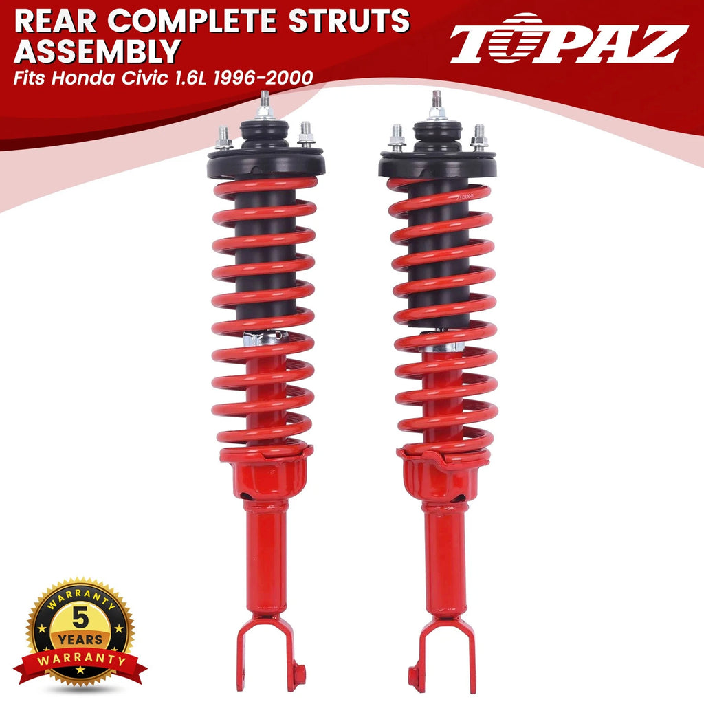 2X Rear Struts with Coil Spring for Honda Civic (1996–2000)