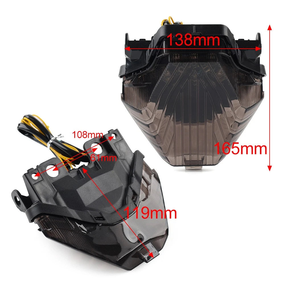 Integrated LED Brake Tail Light Turn Signals for Yamaha YZF-R3 MT-03 (2015–2023)