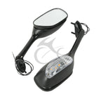 LED Amber Turn Signal Rear Mirrors for Suzuki GSXR1000 (2005–2016)