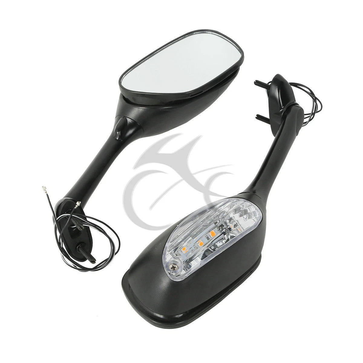 LED Amber Turn Signal Rear Mirrors for Suzuki GSXR1000 (2005–2016)