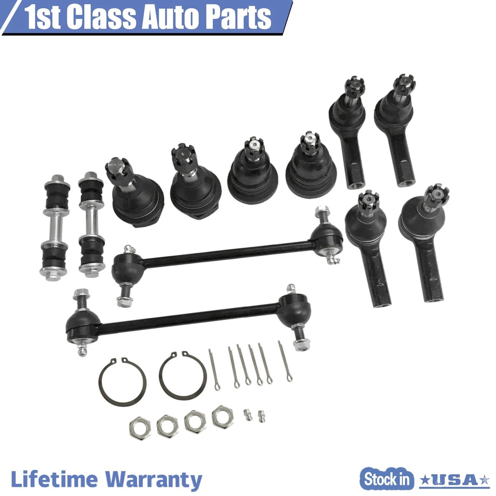 12pc Front Suspension Tie Rod Upper Lower Ball Joint Kit for Nissan Xterra (2000–2004)