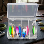 7pcs Squid Jig Bait with Storage Box for Easy Organization