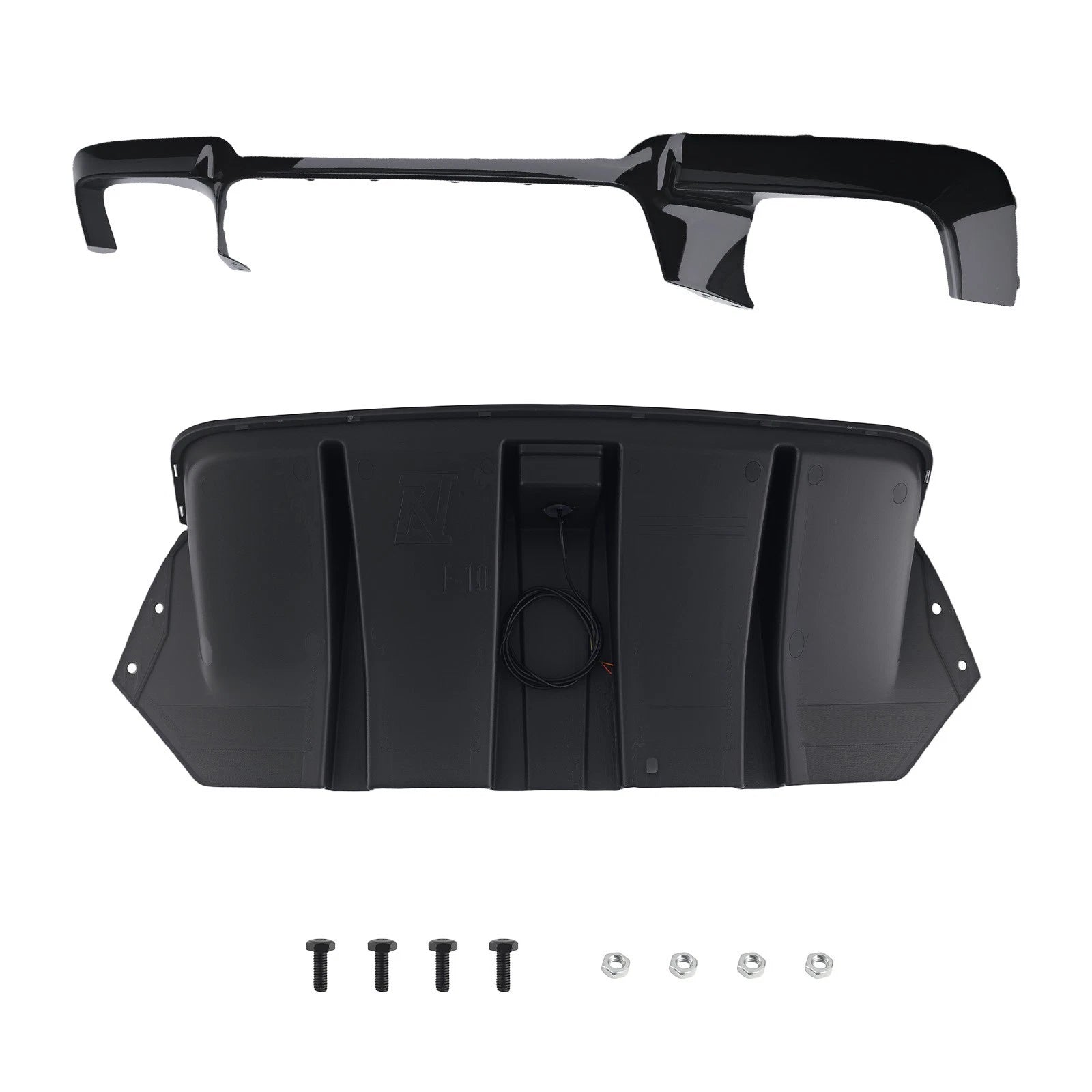 Gloss Black Rear Diffuser Quad-Pipes for BMW F10 M5 (2010–2016)