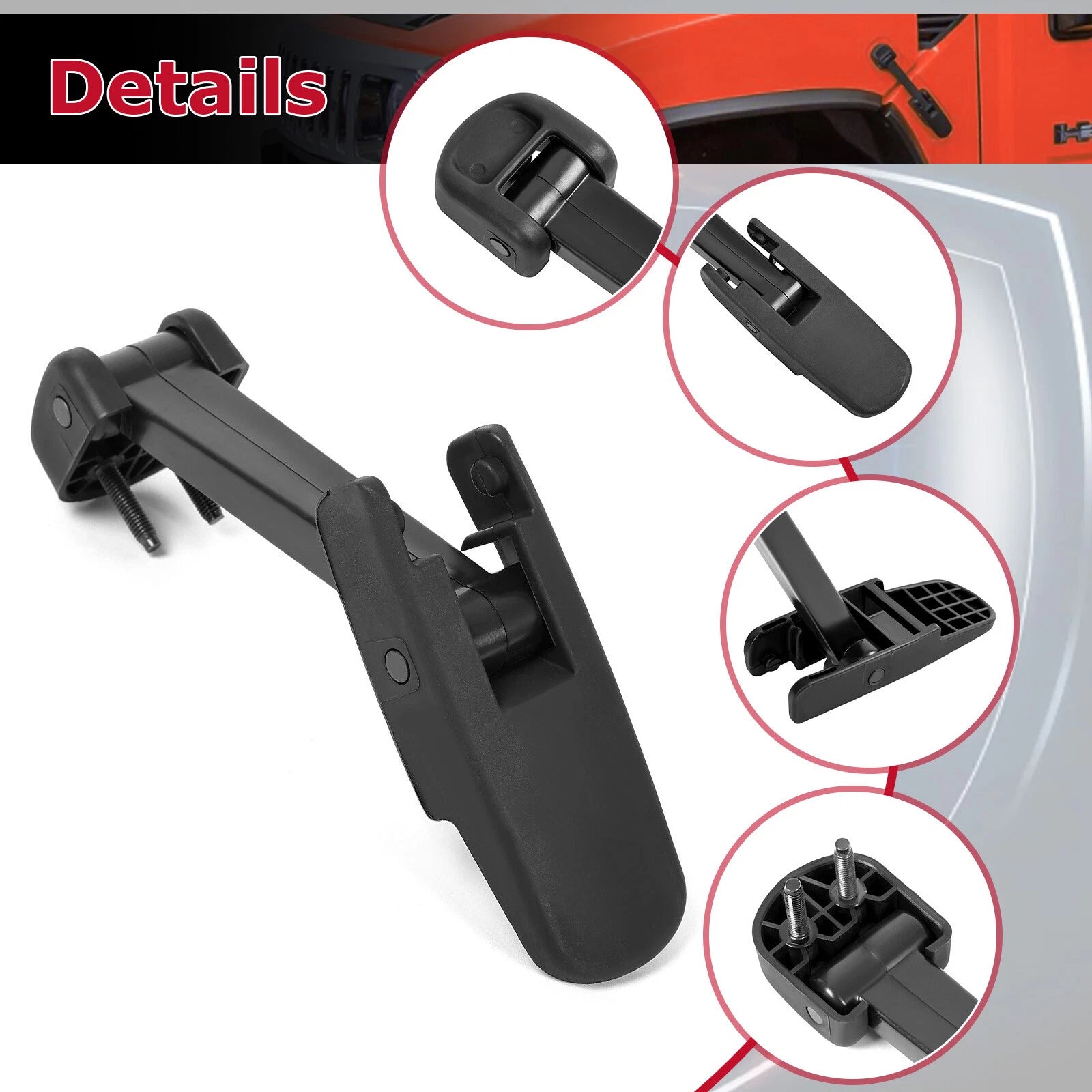 2Pcs Hood Latch for Hummer H2/Chevy Kodiak/GMC TopKick (2003-2009)