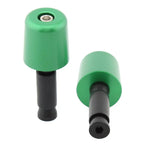 1.5" Green Handlebar Hand Grips & End Caps for Universal Motorcycle