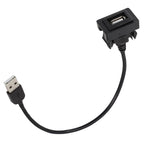 DASH Flush Mount USB Port Panel Extension Cable Adapter for Toyota