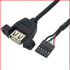 USB 2.0 Panel Mount to 5Pin Motherboard Header Extension Cable