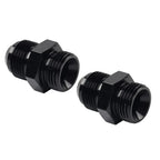 Black Aluminum AN10 Flare to 6AN ORB Male Fitting Adapter w/ O-Rings