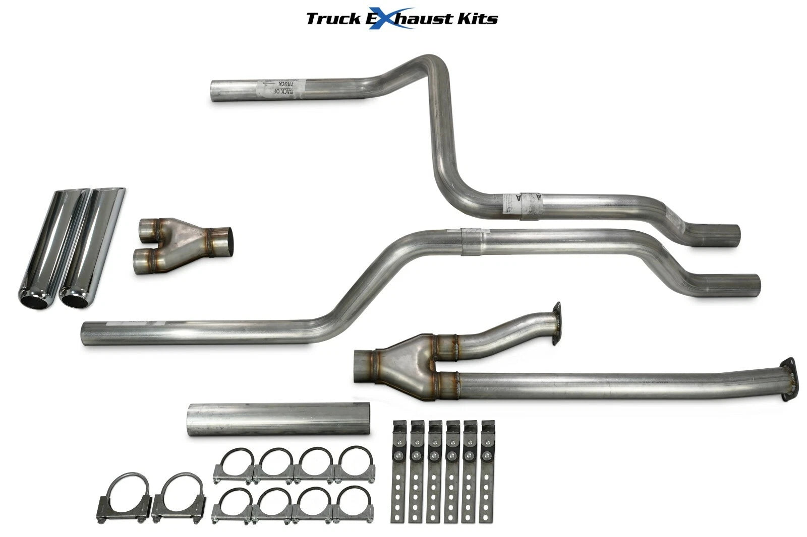 2.5" Dual Exhaust Kit Y Pipe for Toyota Tundra (2009–2013) Chrome Tip