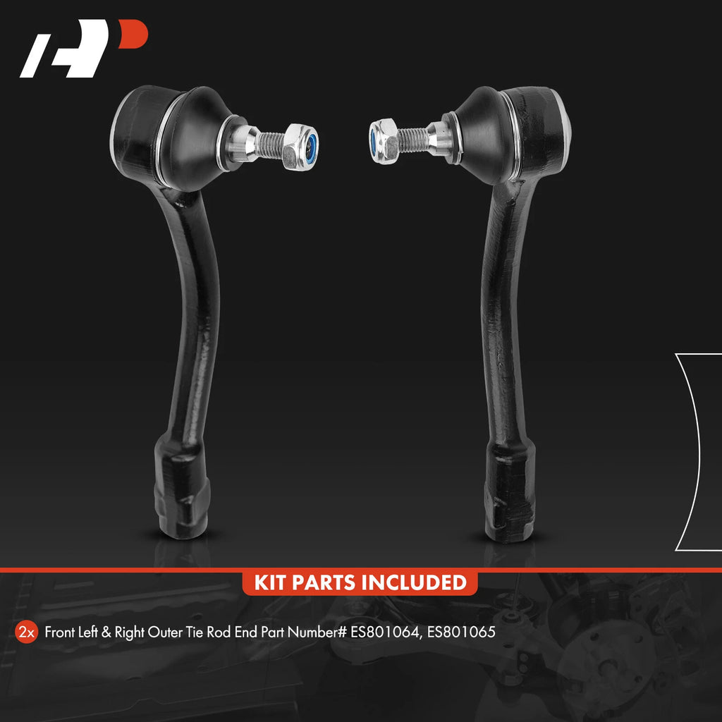 2X Front Outer Tie Rod End for Kia Forte/Forte5 (2014-2018)