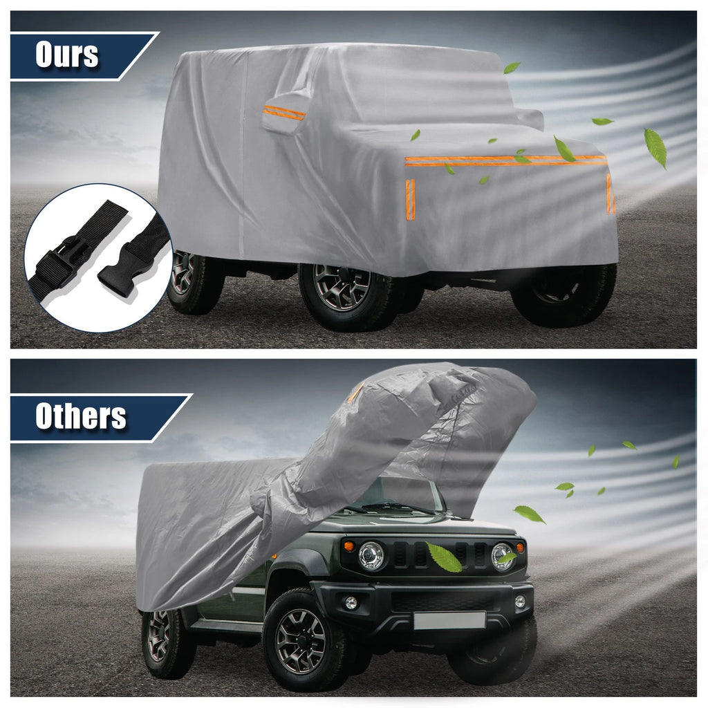 Set of 1 Car Cover for Suzuki Jimny (2018–2023) Waterproof Silver Tone