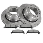Rear Drilled Brake Rotors & Ceramic Brake Pads for RAM 1500 Tradesman HD (2010–2023)