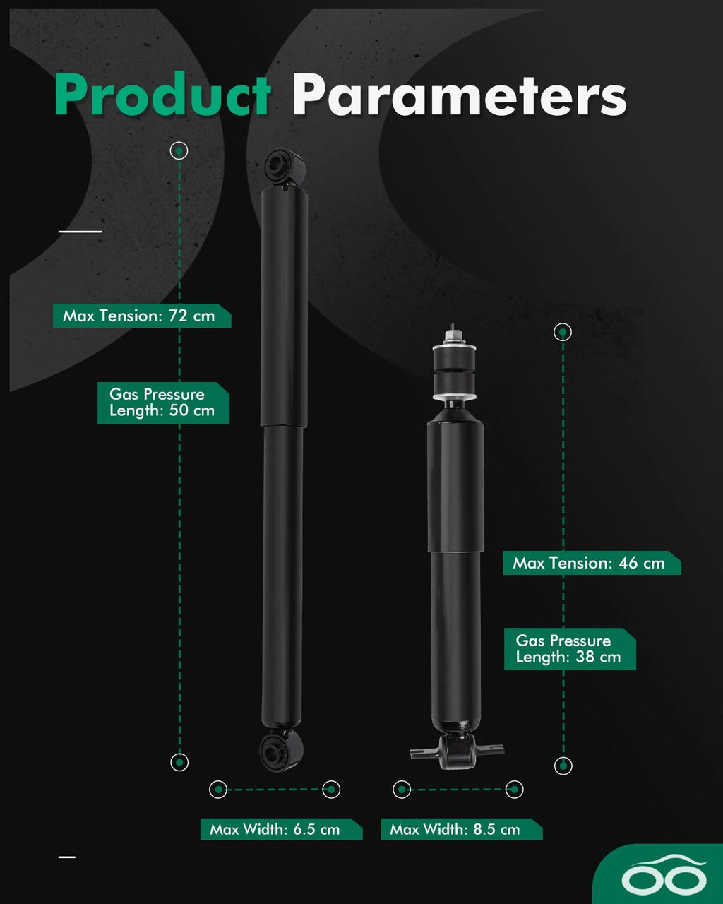 Set of 4 Front Rear Shocks Struts for Dodge Ram 1500 (2009–2016)