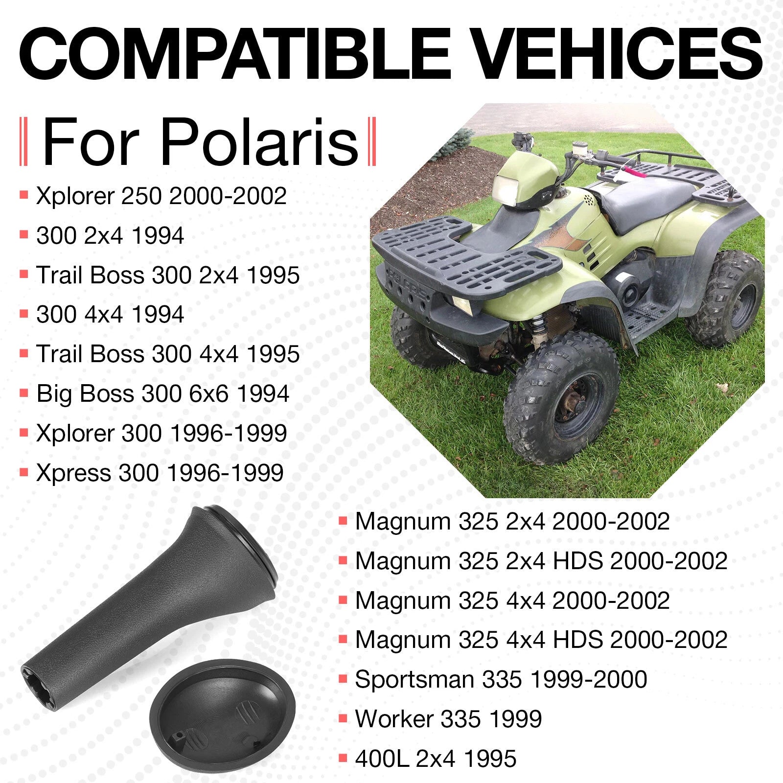 Gear Selector Shifter Knob for Polaris Xplorer 250 300 400 500 (1996–2005)