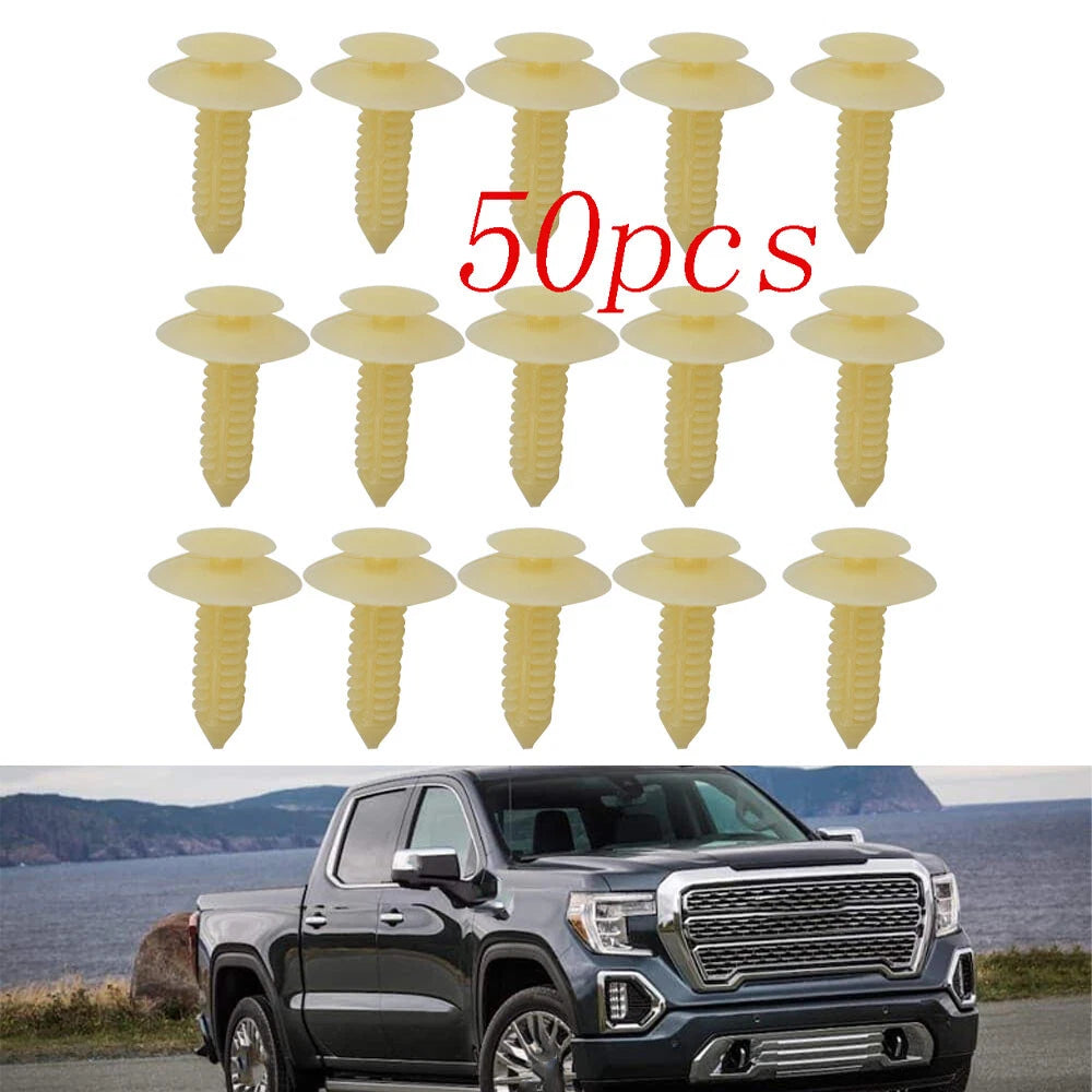 Set of 50 Plastic Retainer Push Rivet Clips for Ford GMC