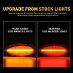 Set of 4 LED Side Marker Lights for GMC Sierra Chevy Silverado (2001–2014)