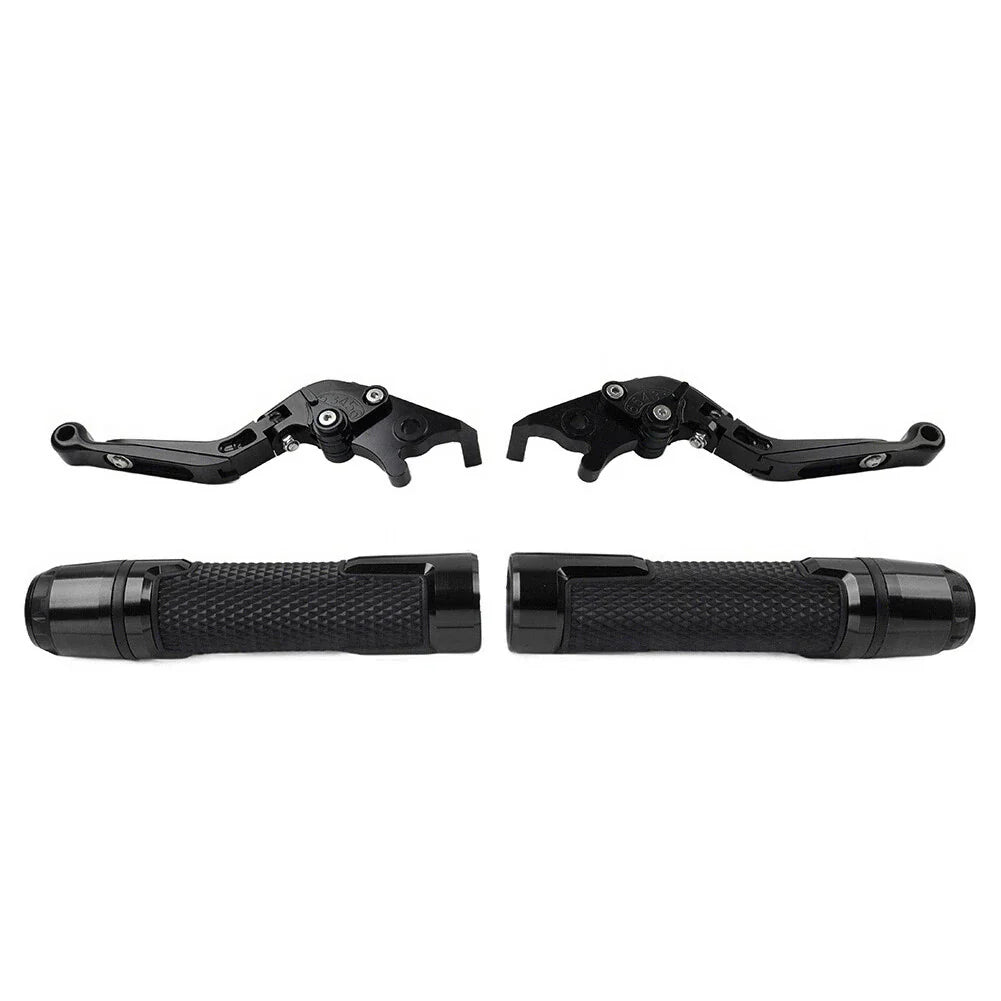 Black Extendable Brake Clutch Lever Grip Set for Yamaha YZF R1 (2009-2014)