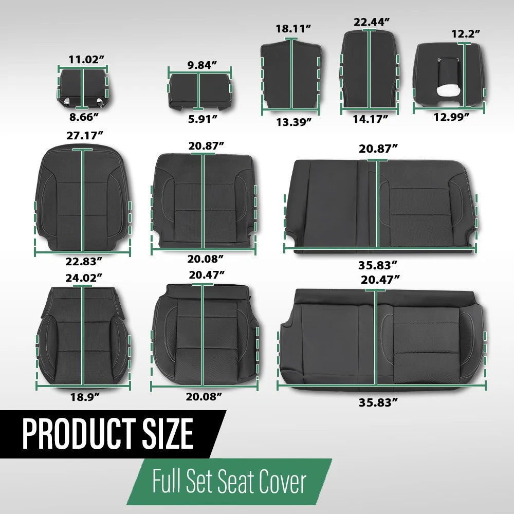 Set of 4 Seat Covers for Chevy Silverado LT Double Cab