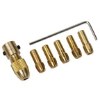 7x Brass Collet Drill Chucks Adapter for Motor Shaft (2.35/3.17/4.05/5.05mm)
