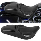 Black Driver Passenger Seat for Harley Electra Road Street Glide (2009-2023)