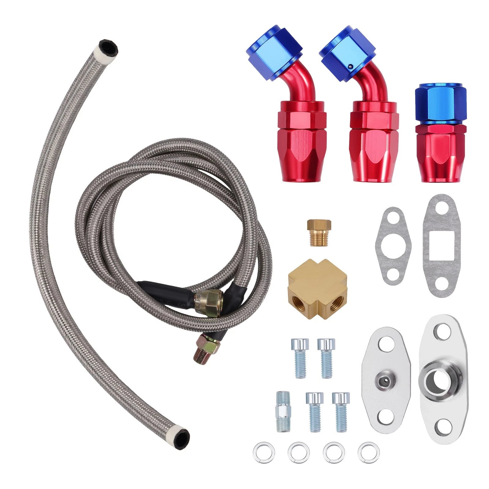 Turbocharger Oil Feed & Drain Return Line for Universal T3/T4/T6/GT45/T04e/T66/TD05
