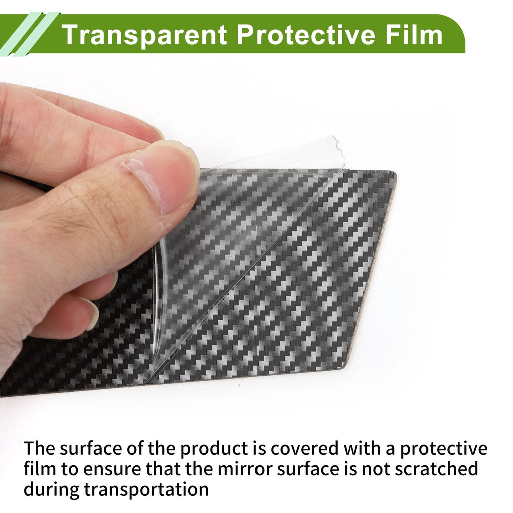 6 Pcs Door Pillar Window Trim for BMW 7-Series (2002–2008) Carbon Fiber Black
