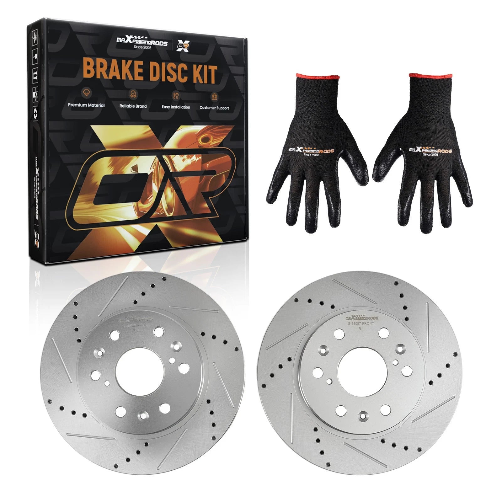 Drilled and Slotted Brake Rotor Kit for Chevrolet Silverado 1500 (2005–2019)