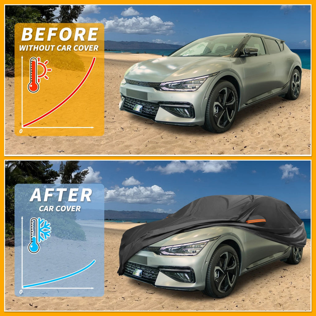 Waterproof Car Cover for Kia E-Niro (190T-PU, Black)