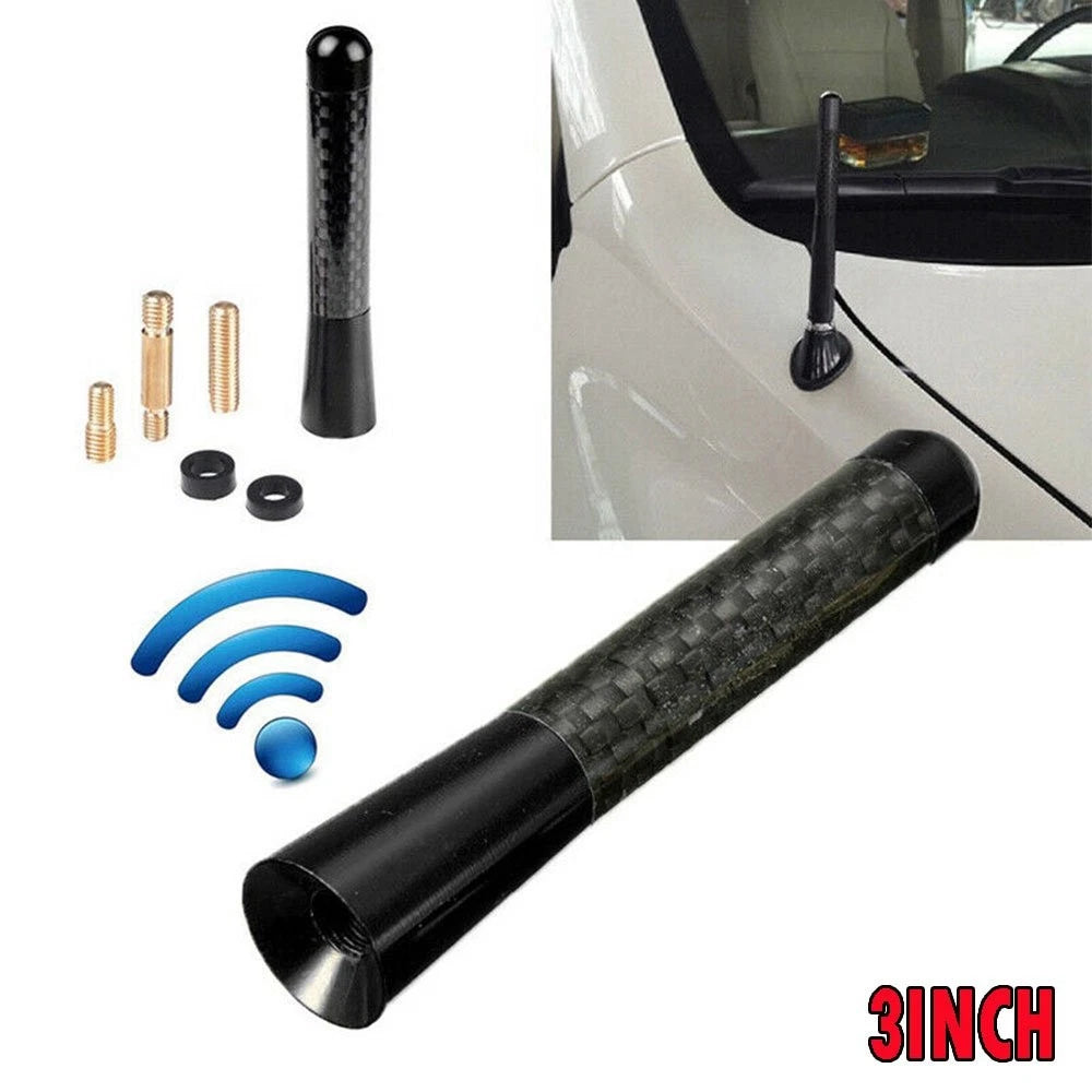 3-Inch Carbon Fiber Short Antenna for Universal Cars (FM)