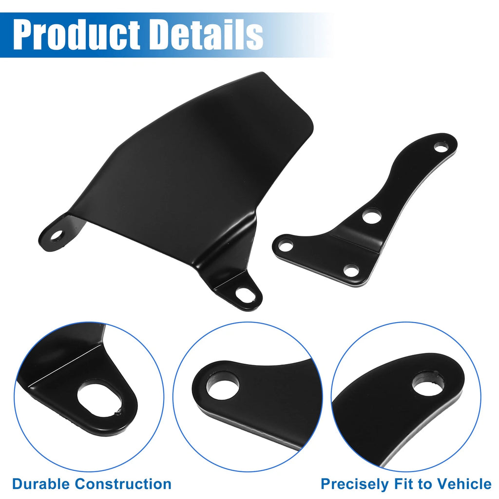 Polished Long Water Pump Alternator Bracket Kit for Chevy SBC 305 350 (1969–1995)