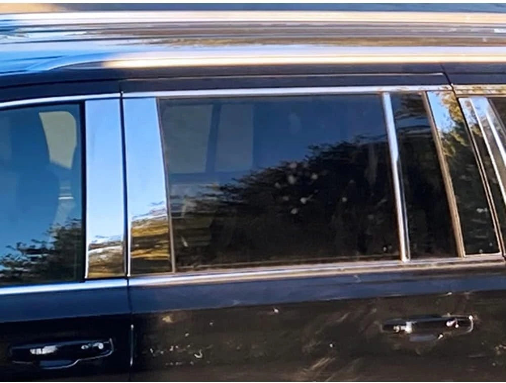 8pc Luxury FX Polished Pillar Post Trim for 2021–2023 Chevy Suburban