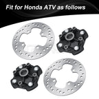 Front Left Right Wheel Hubs & Brake Disc Rotor for Honda Rancher 420 (2007–2014)