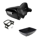 2X King Trunk Backrest Mount Rack for Harley Touring Road King (1997–2008)