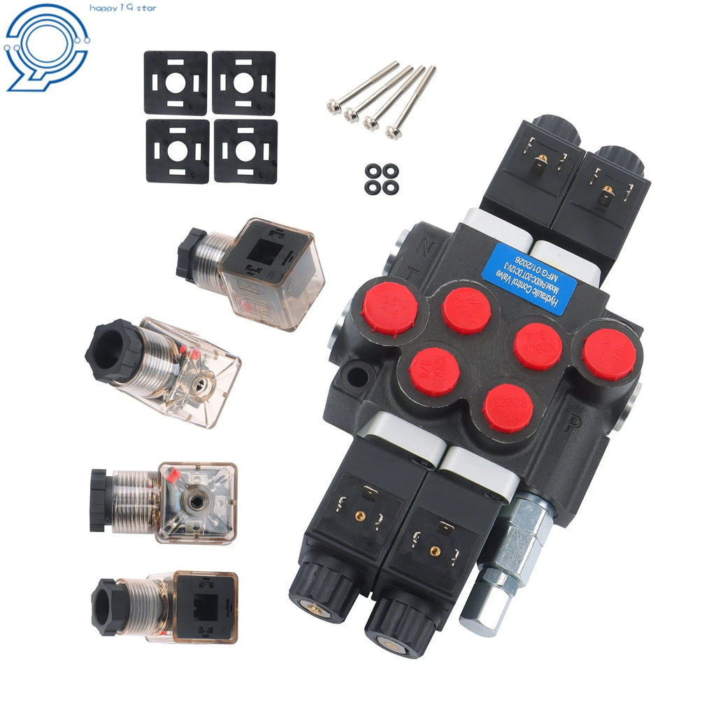 2X 3600PSI 12V DC Hydraulic Solenoid Valve for Double Acting Systems