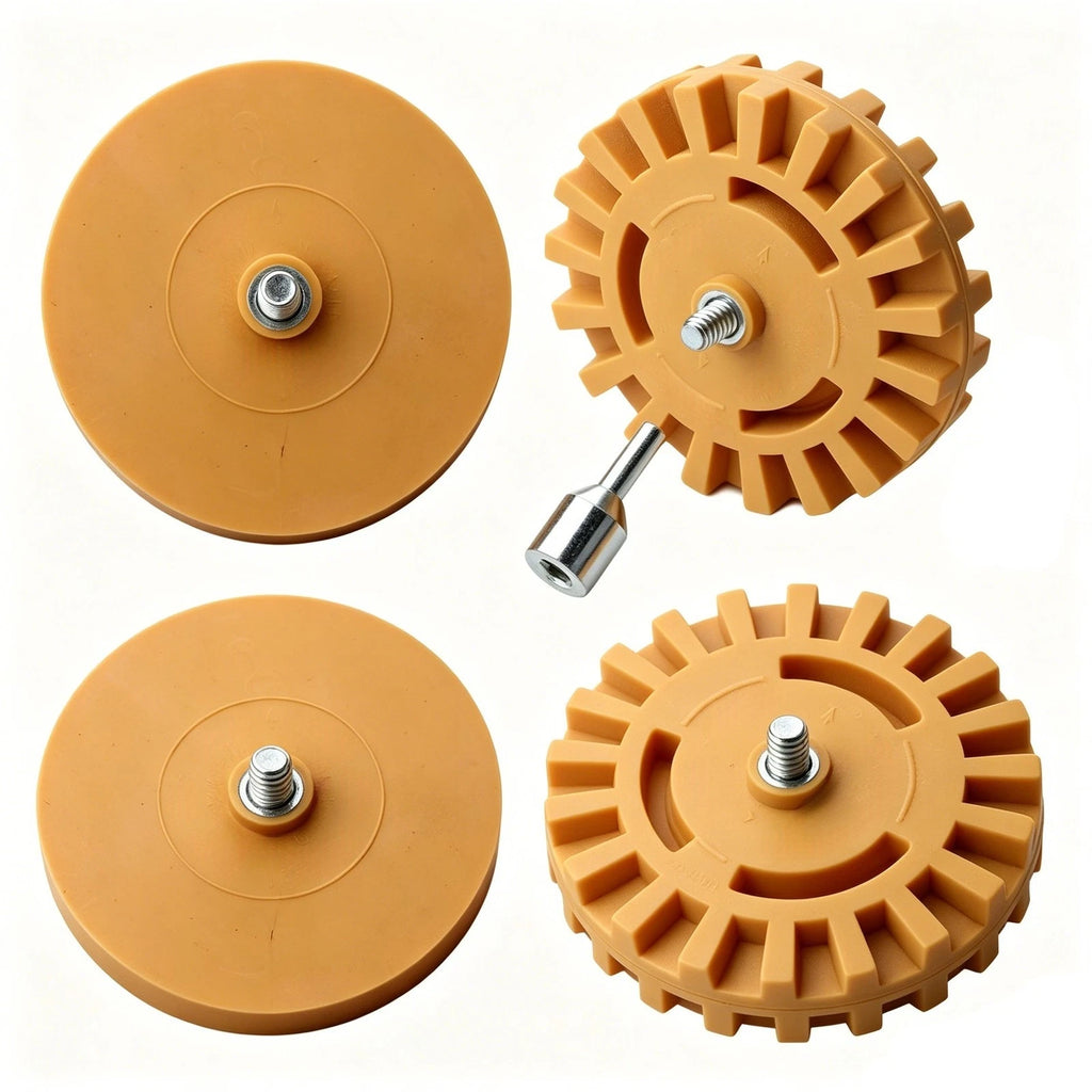 Set of 4 Rubber Eraser Wheels for Car RV Glue Cleaning