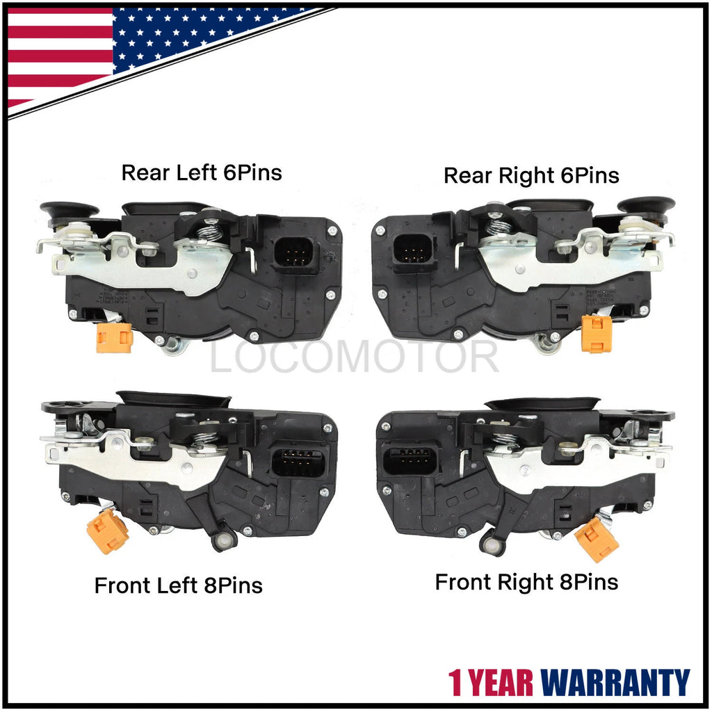 Set of 4 Door Lock Actuators for Hummer H2 (2003–2007)