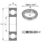 Deep Groove Ball Bearing 100x140x20mm for Scooter Skateboard (P5)