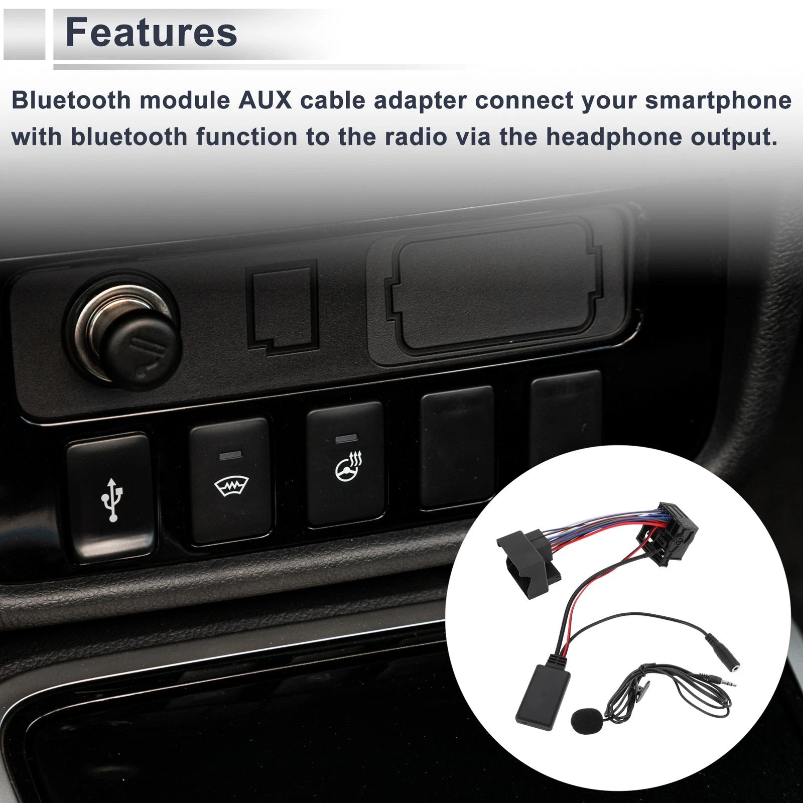Stereo Radio Harness for Ford (16Pin Microphone, Handsfree)