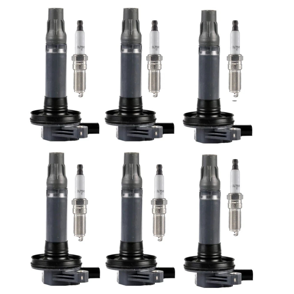 6X Ignition Coils + 6X Spark Plugs for Ford Edge (2007–2016) / Explorer (2011–2016) V6 UF553