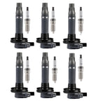 6X Ignition Coils + 6X Spark Plugs for Ford Edge (2007–2016) / Explorer (2011–2016) V6 UF553
