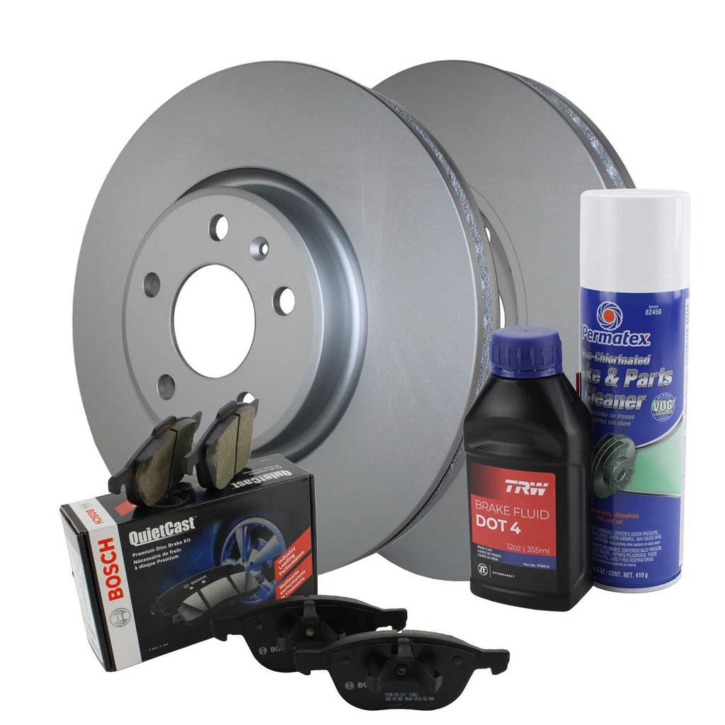 Front Brake Kit 320mm Disc Rotors & Semi-Metallic Pads for Audi A4 A5 A6 Q5 (2008–2016)