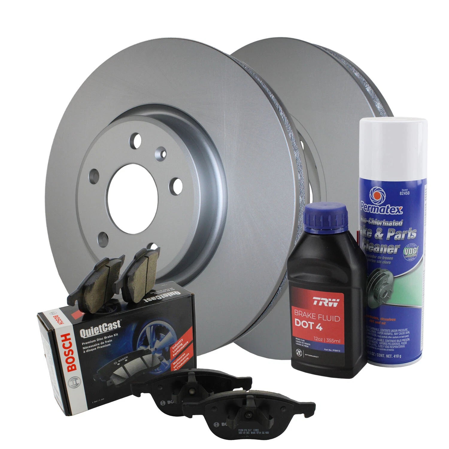Front Brake Kit 320mm Disc Rotors & Semi-Metallic Pads for Audi A4 A5 A6 Q5 (2008–2016)