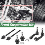 6 Pcs Front Suspension Kit Inner Outer Tie Rod Ends for Ford Expedition 