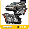 2X Headlight Assembly for Nissan Altima (2010–2012) Black Housing