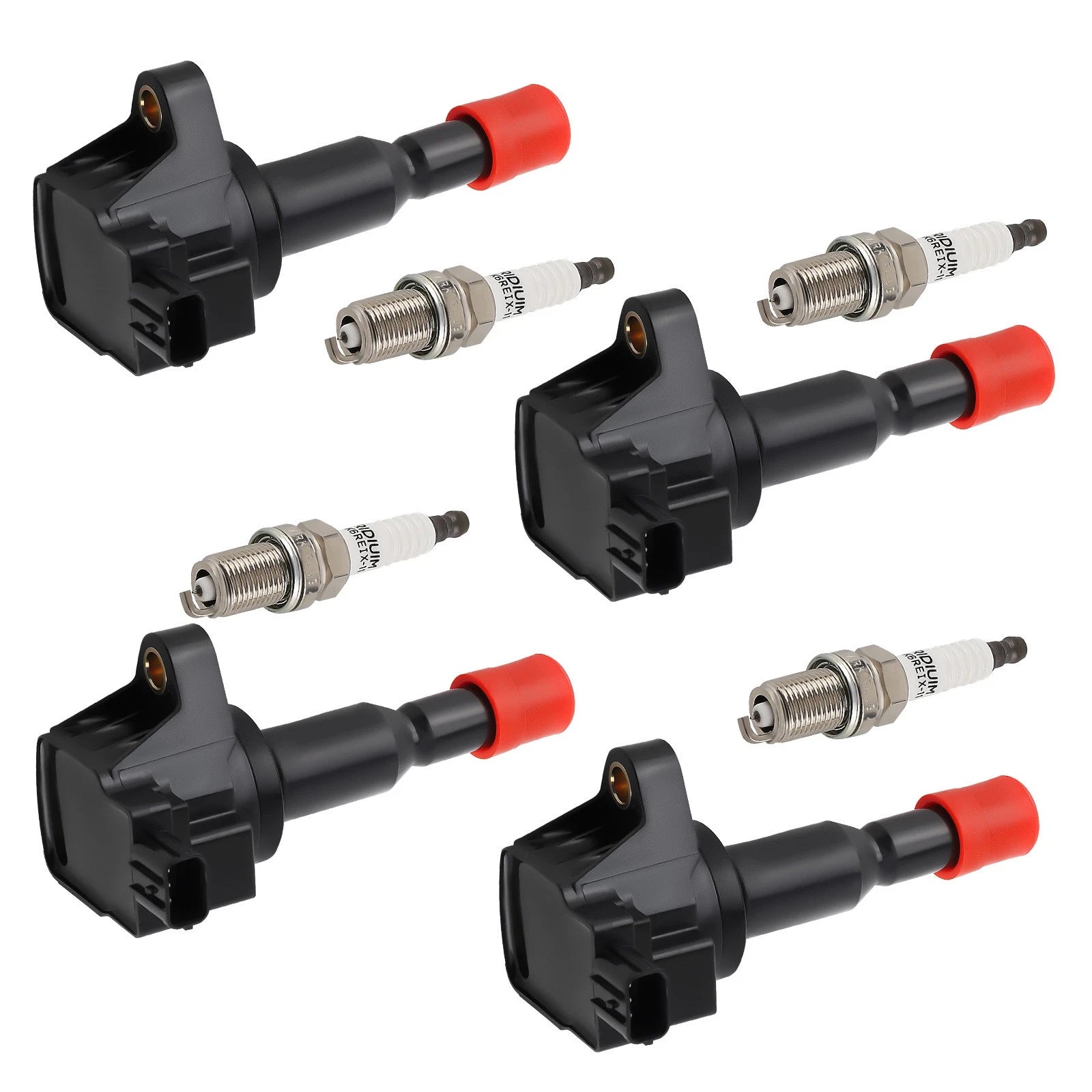 Set of 4 Ignition Coils + Spark Plugs for Honda Fit 1.5L (2007–2008) UF581 94279